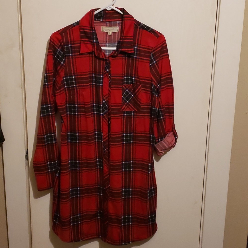 Buffalo Plaid Cardigan/Dress